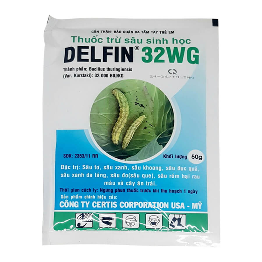 Thuốc Delfin WG (32 BIU) trừ sâu róm ở ổi