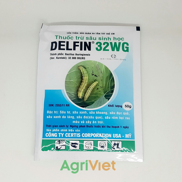 Thuốc Delfin WG (32 BIU) trừ sâu róm ở ổi